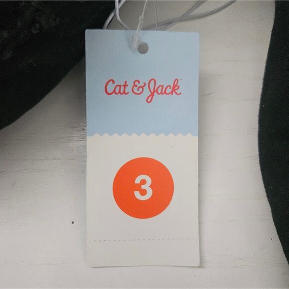 Cat & Jack Target black moccasins slippers kids size 3‎ new with tags - Picture 2 of 8